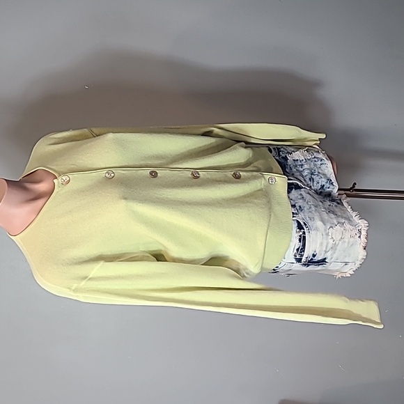 Vintage Silk Cashmere Cardigan Sweater Women‎ Size Large Earth Tone Green Luxury - Picture 4 of 9